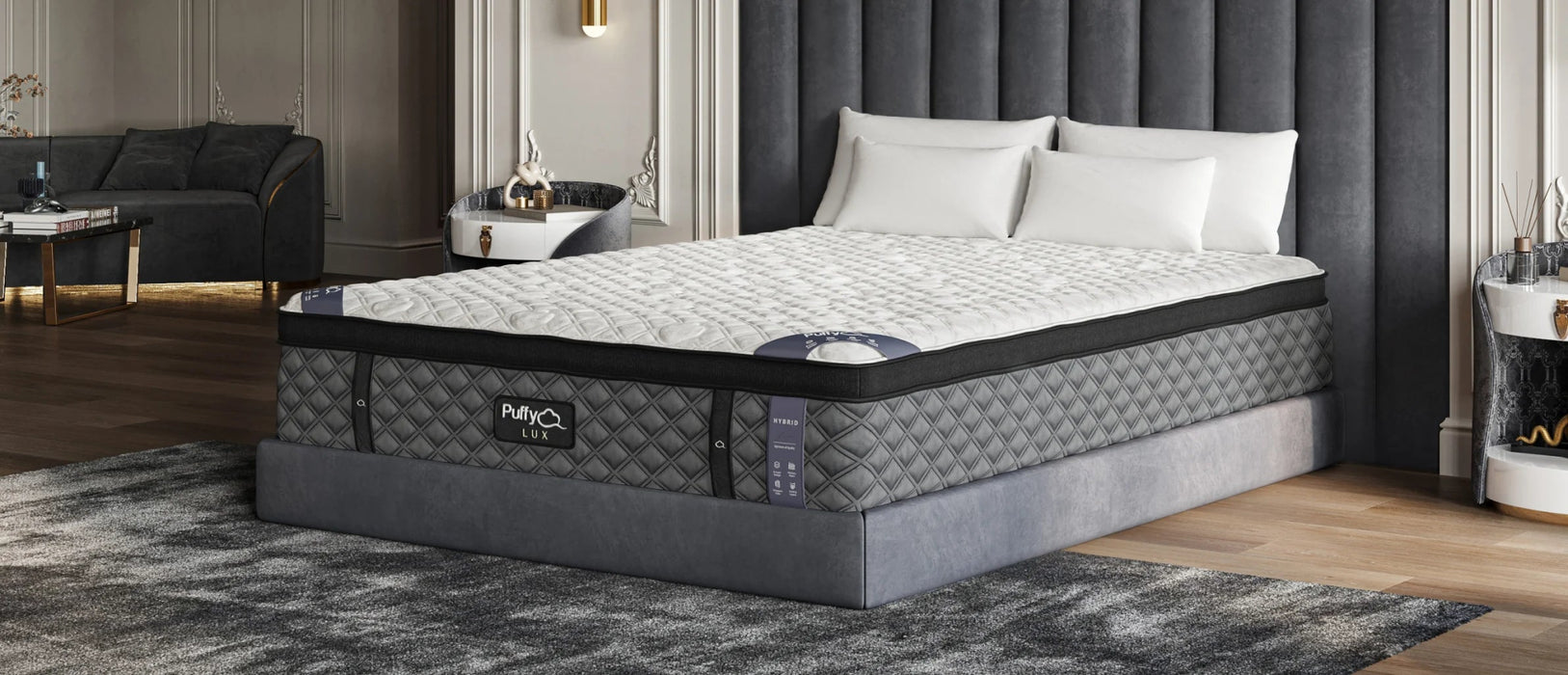 Puffy LUX Hybrid Quilted Euro Top 12" Medium Plush Mattress - Mattress Mars Millenia Crossing (Next to IKEA)