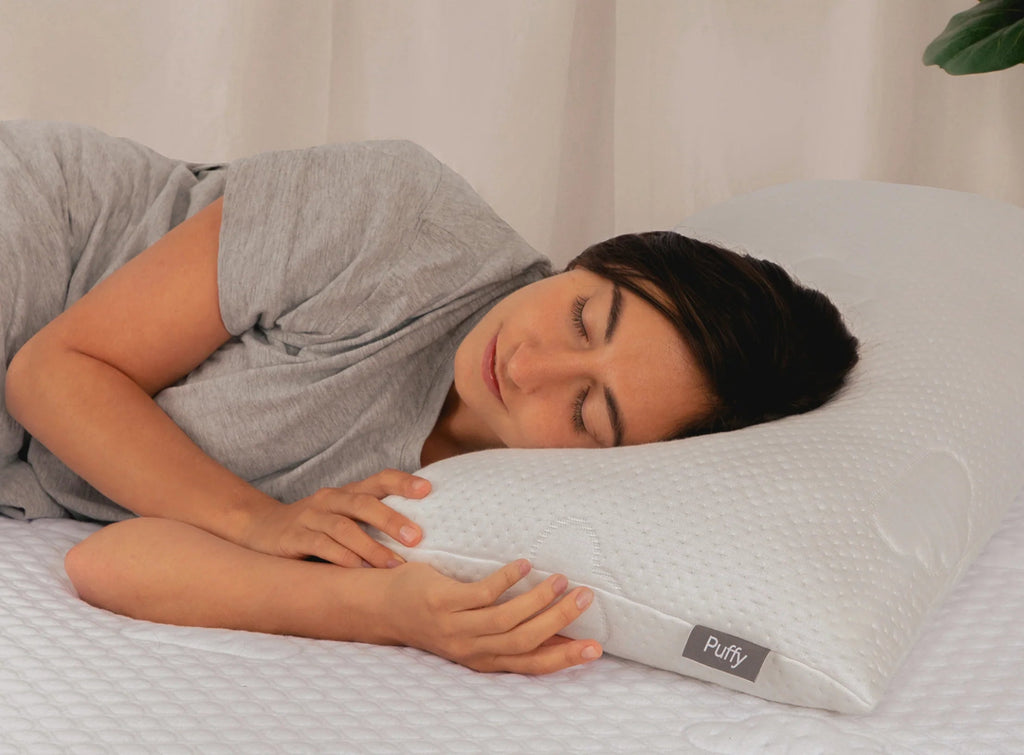 Puffy Signature Memory Foam Cooling Pillow With A Zipper Cover