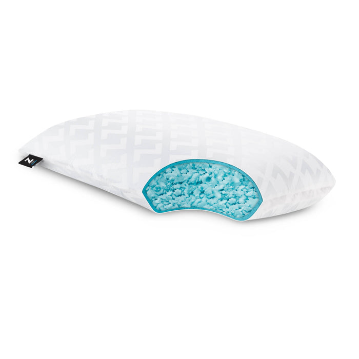 BreezoFluff Memory Foam, Gel-Infused Cooling Pillow with Heat and