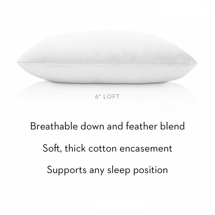 Malouf Z Cotton Encased Feather + Down Blend Pillow - Mattress Mars Millenia Crossing (Next to IKEA)