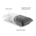 Malouf Z Shoulder Cutout Zoned Dough + Bamboo Charcoal, Mid Loft Plush Pillow - Mattress Mars Millenia Crossing (Next to IKEA)