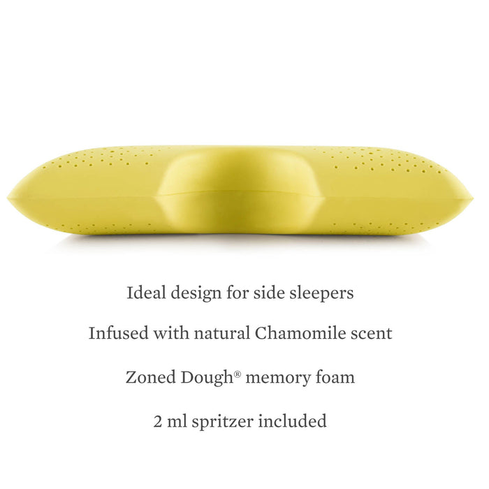 Malouf Z Shoulder Cutout Zoned Dough + Chamomile, Mid Loft Pillow - Mattress Mars Millenia Crossing (Next to IKEA)