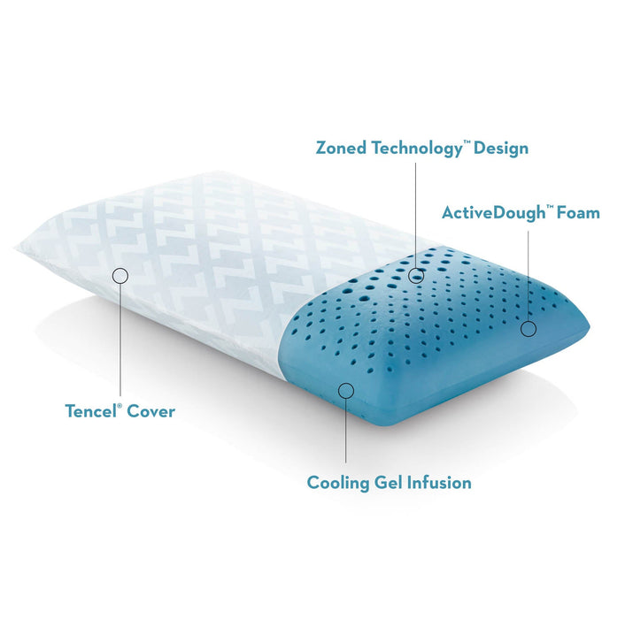 Malouf Z Zoned ActiveDough Cooling Gel, Mid Loft Pillow - Mattress Mars Millenia Crossing (Next to IKEA)