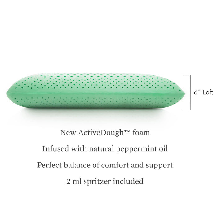 Malouf Z Zoned ActiveDough Peppermint with Aromatherapy Spray, Mid Loft Pillow - Mattress Mars Millenia Crossing (Next to IKEA)