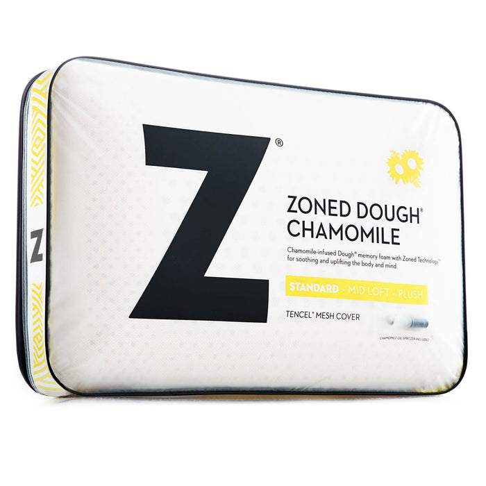 Malouf Z Zoned Chamomile Pillow with Aromatherapy Spray, Mid Loft Plush Pillow - Mattress Mars Millenia Crossing (Next to IKEA)