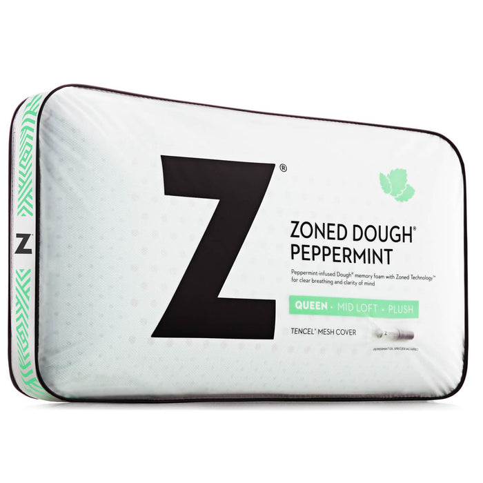 Malouf Z Zoned Peppermint Pillow with Aromatherapy Spray, Mid Loft Pillow - Mattress Mars Millenia Crossing (Next to IKEA)